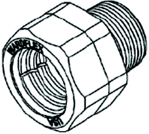 10M (3/8”) x 1/2” NPT - Mechanical Joint Fittings Male